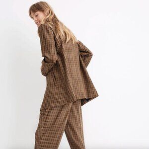 Madewell Caldwell Double-Breasted Blazer in Desert Check - Medium